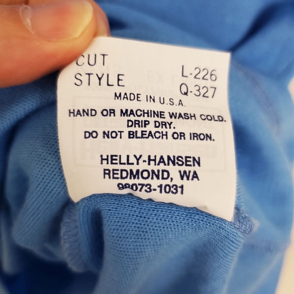 Vintage Helly Hansen Lifa Vermont Blue Short Sleeve Henley Shirt NWT - Picture 7 of 11